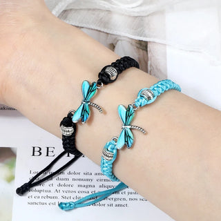 Bracelet Tissé à la Main Rêves de Libellule