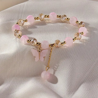 Bracelet Élastique Perlé Belle Papillon