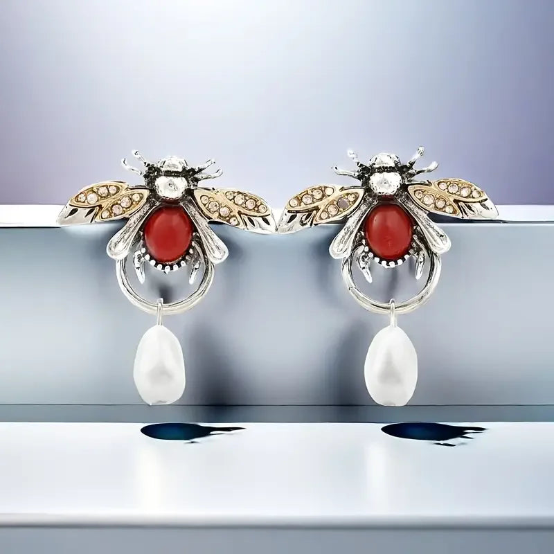 Boucles d'oreilles Vintage Abeille