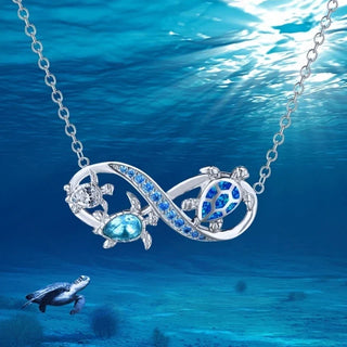 Collier Tortue Infini avec Cristaux Étincelants