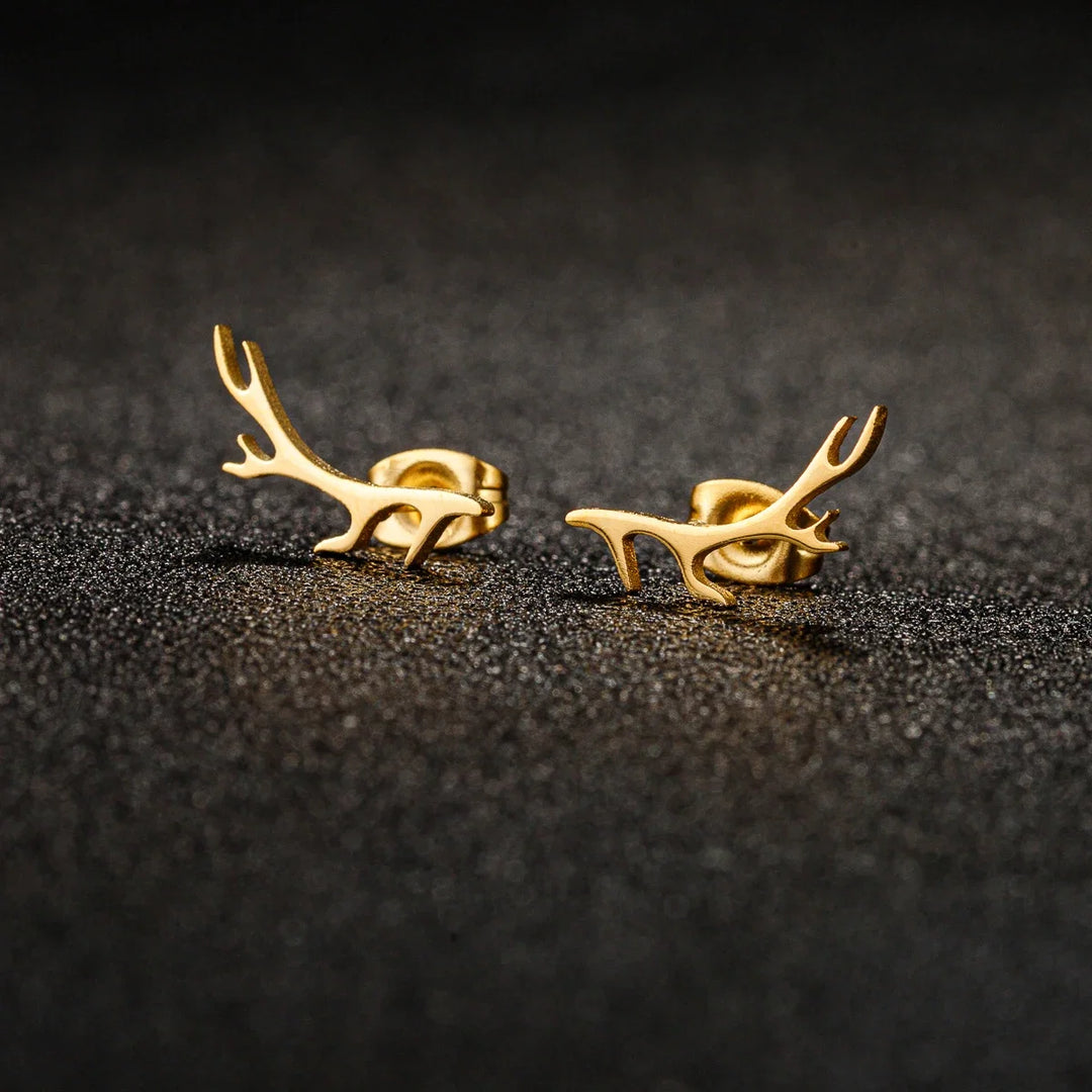 Boucles d'oreilles en bois de cerf