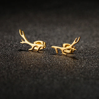 Boucles d'oreilles en bois de cerf