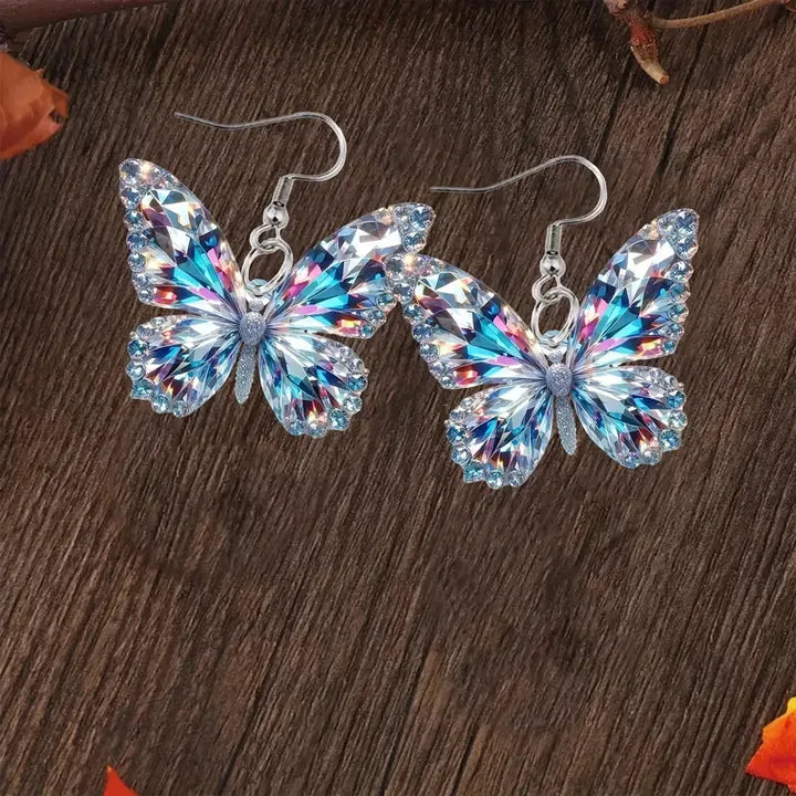 Boucles d'oreilles Déclaration Papillon Étincelant