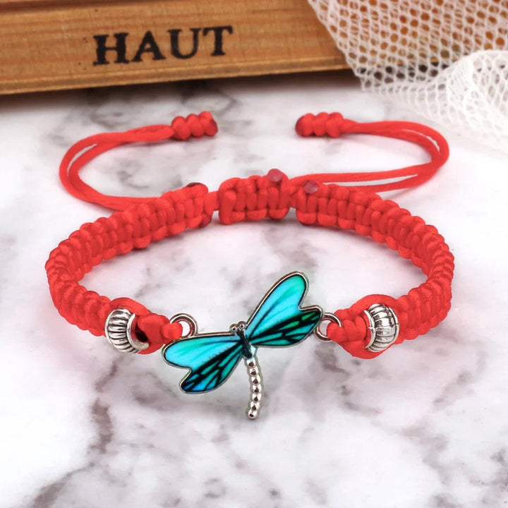 Bracelet Tissé à la Main Rêves de Libellule