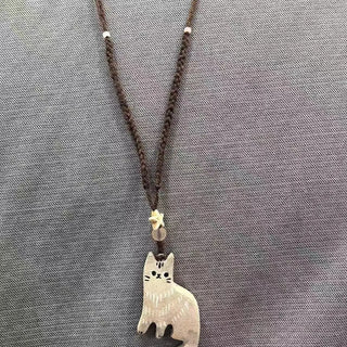 Collier Pendentif Chat Vintage Étoile