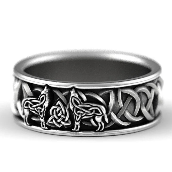 Bague Viking Wolf Pièce Statement
