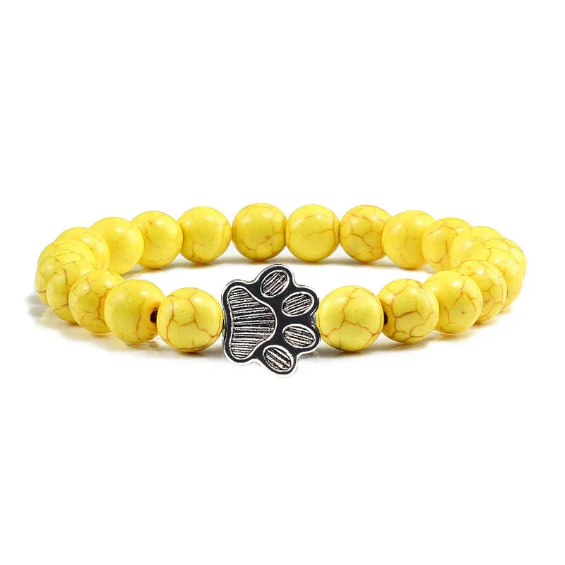 Bracelet Patte Perlé – Design en Pierre Naturelle