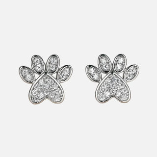 Boucles d'oreilles en zircon blanc – Design en forme de cœur
