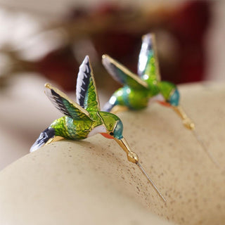 Boucles d'oreilles colibri créatives uniques