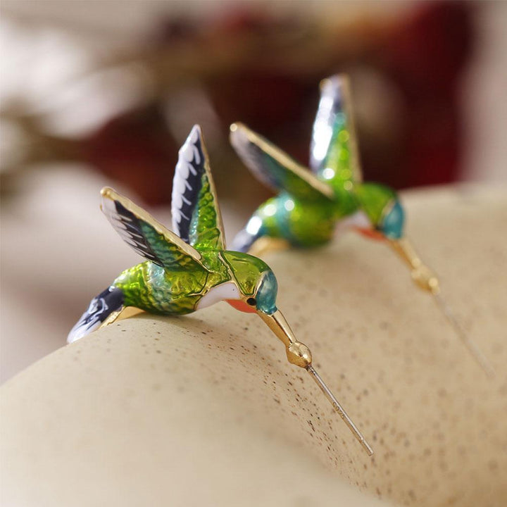 Boucles d'oreilles colibri créatives uniques