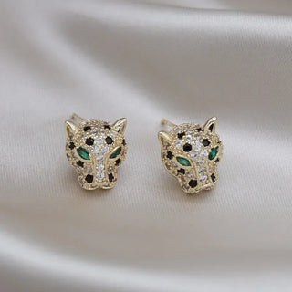 Boucles d'oreilles en cristal léopard coloré