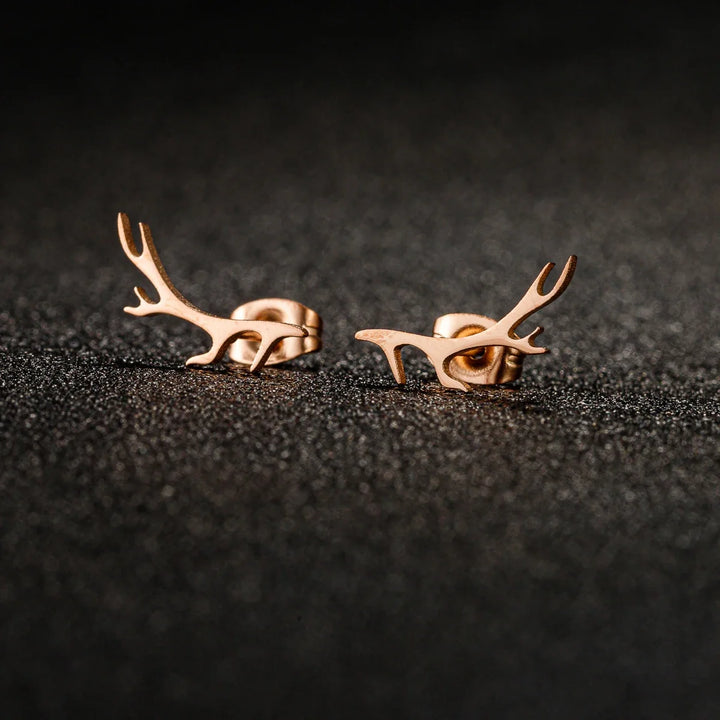 Boucles d'oreilles en bois de cerf