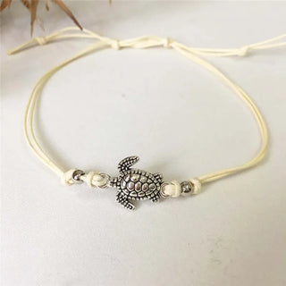 Bracelet Cheville en Cuir de Tortue de Mer