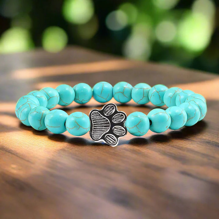 Bracelet Patte Perlé – Design en Pierre Naturelle