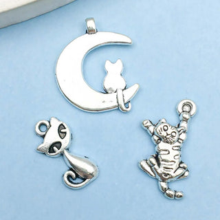Collection de Charms en Argent Vintage de Chats