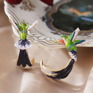 Boucles d'oreilles colibri créatives uniques