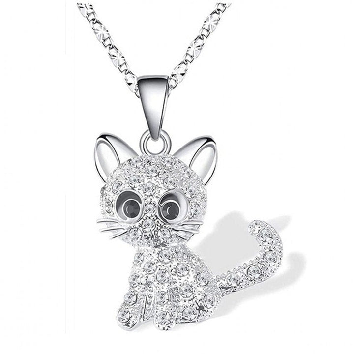 Collier en Zirconia Coloré avec Chatons Argentés