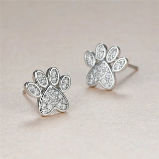 Boucles d'oreilles en zircon blanc – Design en forme de cœur