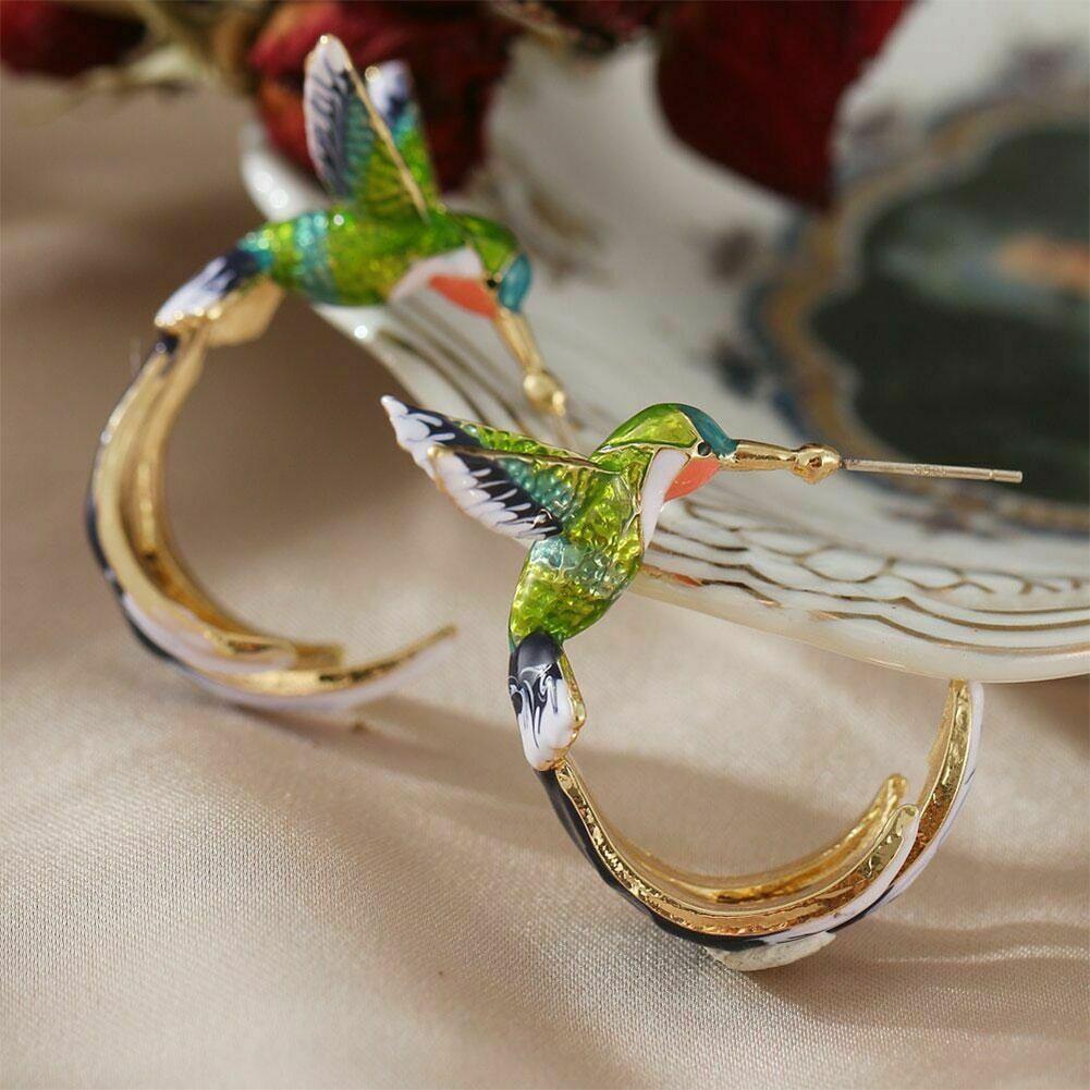 Boucles d'oreilles colibri créatives uniques