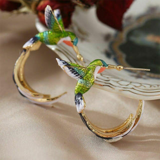 Boucles d'oreilles colibri créatives uniques