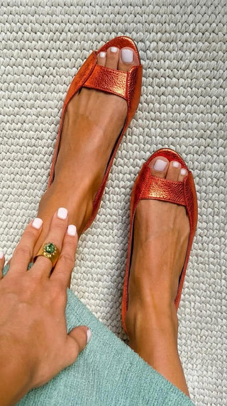 Adelina™ | Sandales Dorées Comfort Chic