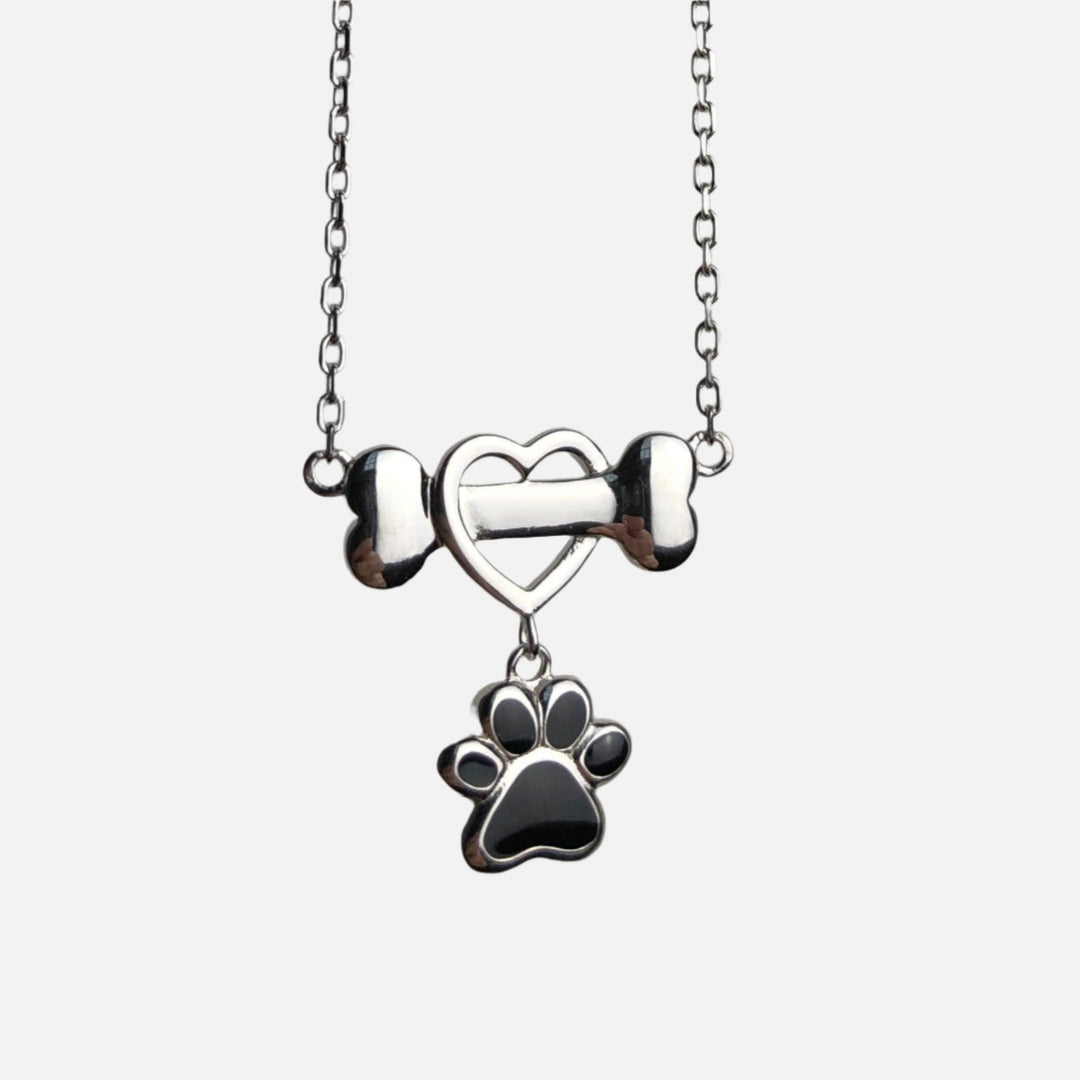 Collier Dainty en Acier Inoxydable avec Patte de Chien