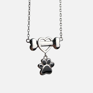 Collier Dainty en Acier Inoxydable avec Patte de Chien