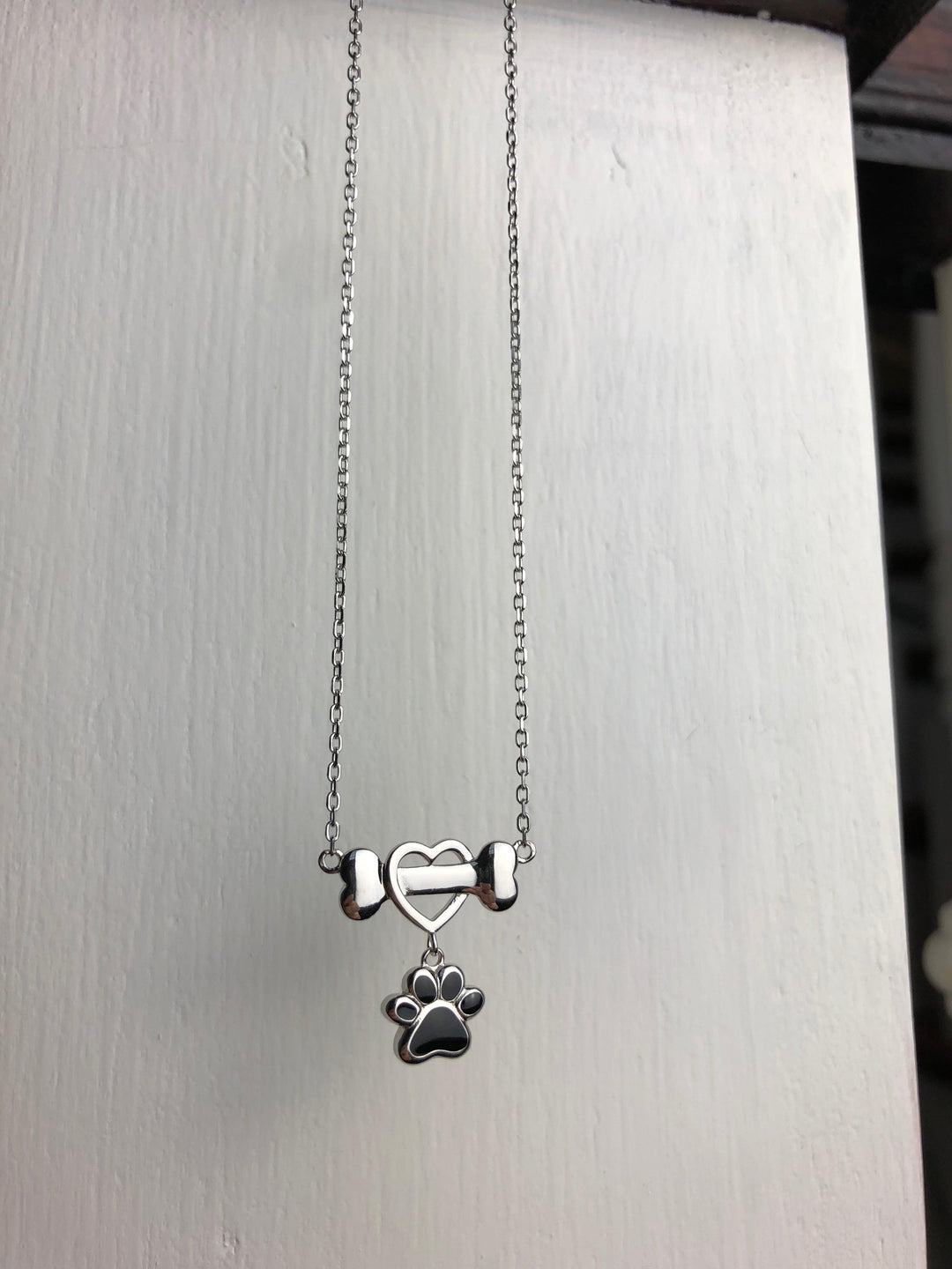 Collier Dainty en Acier Inoxydable avec Patte de Chien