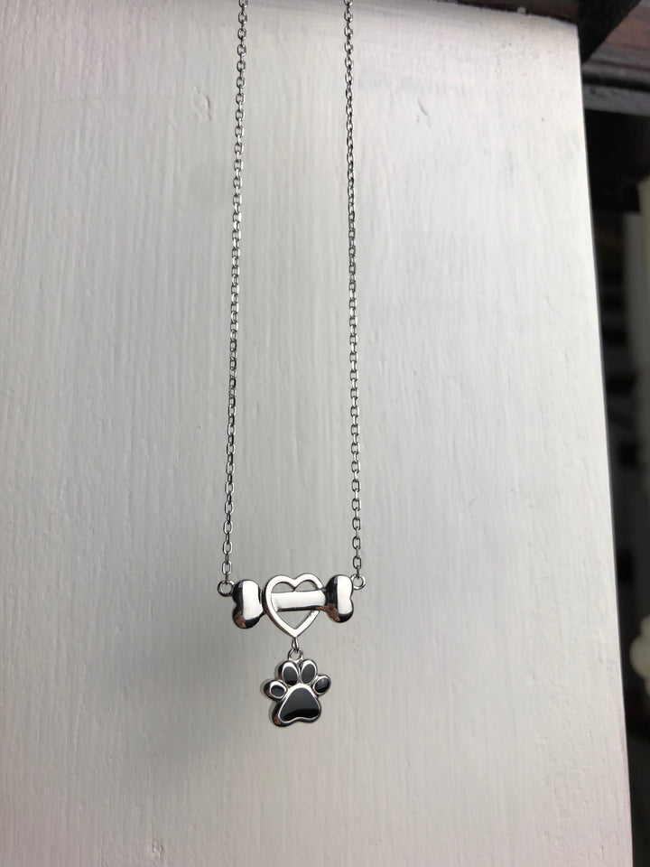 Collier Dainty en Acier Inoxydable avec Patte de Chien