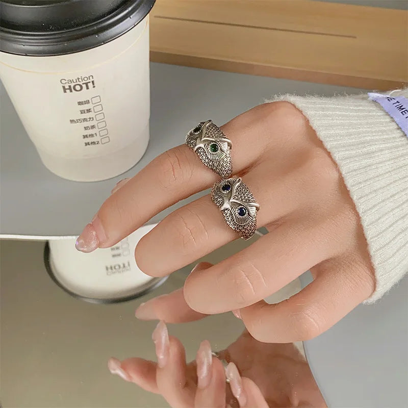 Bague Hibou en Argent Sterling