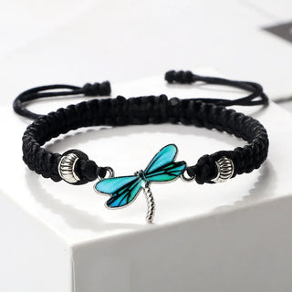 Bracelet Tissé à la Main Rêves de Libellule