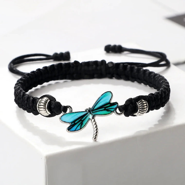 Bracelet Tissé à la Main Rêves de Libellule