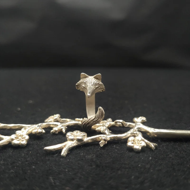 Bague Renard Argentée pour Femmes