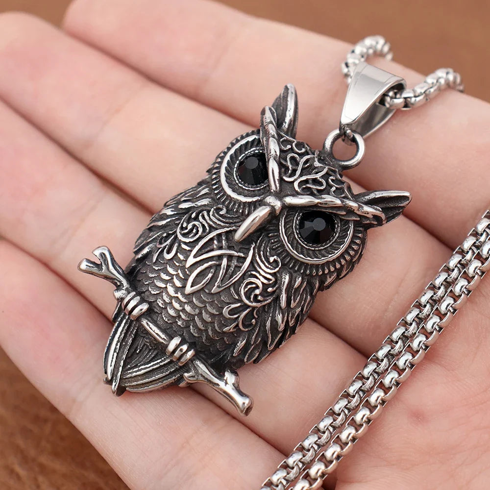Pendentif Collier Hibou Vintage Wisdom