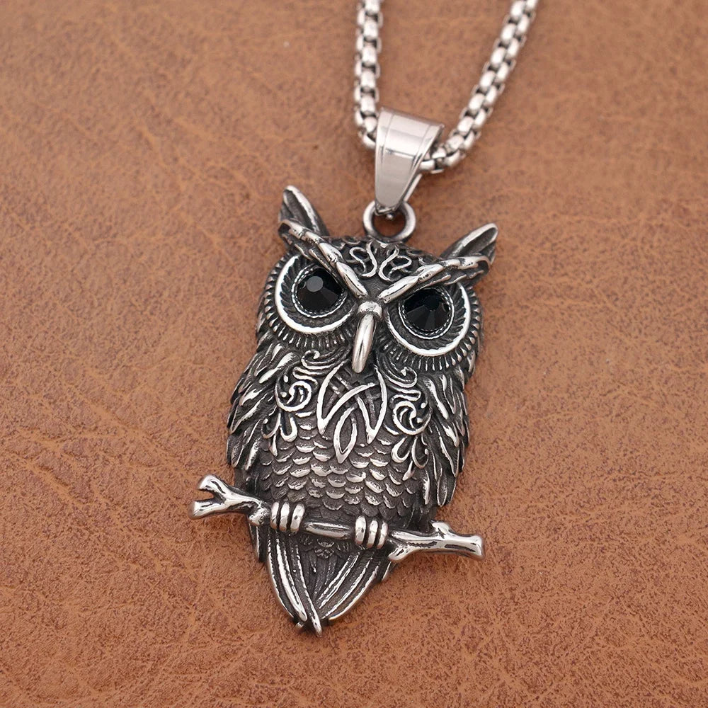 Pendentif Collier Hibou Vintage Wisdom