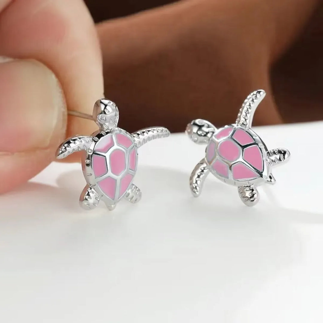 Boucles d'oreilles en forme de tortue de mer