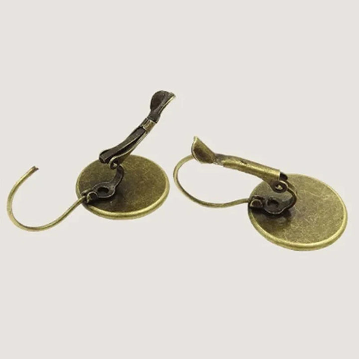 Boucles d'oreilles en verre sous dôme de pie bleue vintage