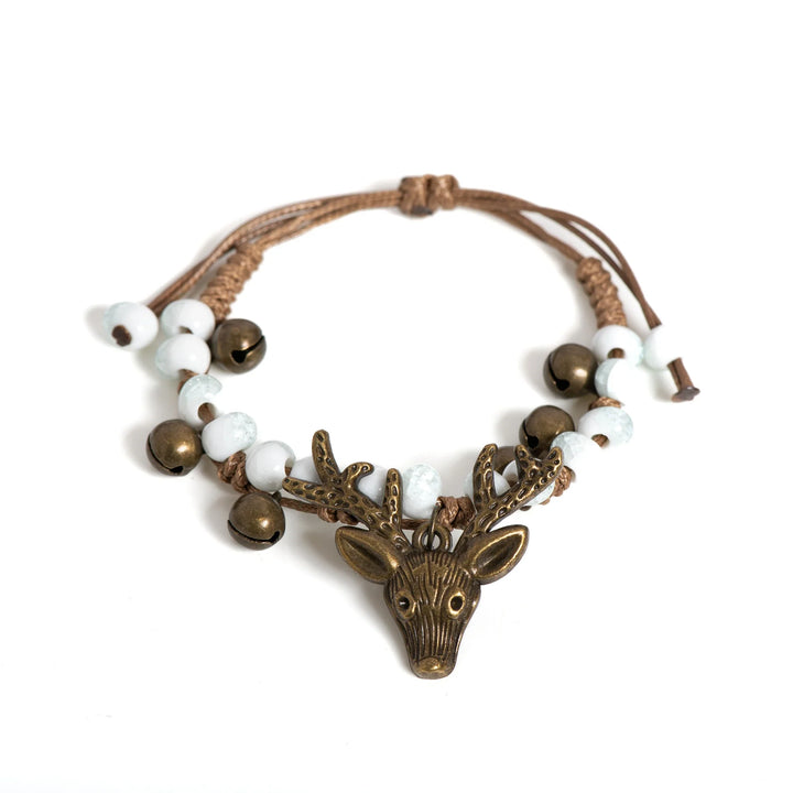 Bracelet en céramique fait main avec charme de faon