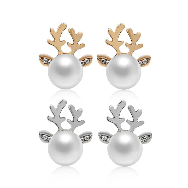Boucles d'oreilles en perles de renne de Noël