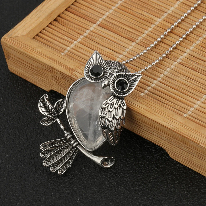 Pendentif Sagesse Hibou en Cristal