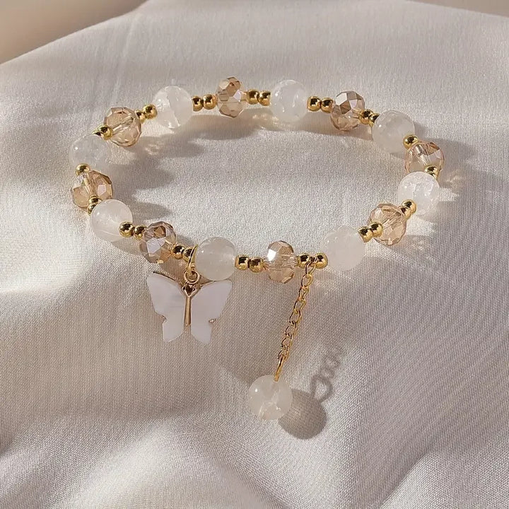 Bracelet Élastique Perlé Belle Papillon