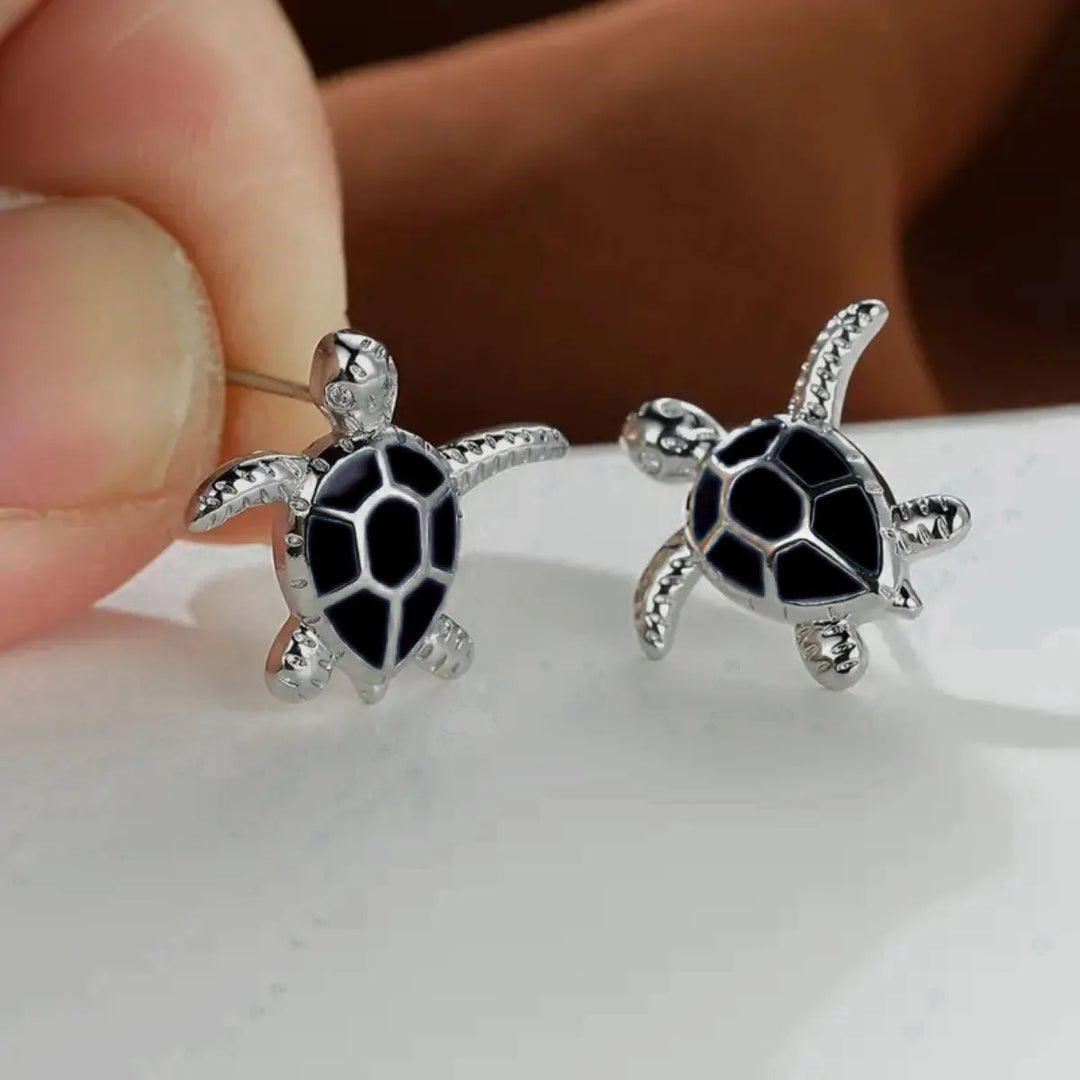 Boucles d'oreilles en forme de tortue de mer
