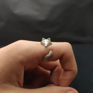 Bague Renard Argentée pour Femmes