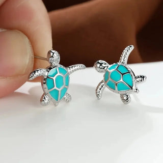 Boucles d'oreilles en forme de tortue de mer