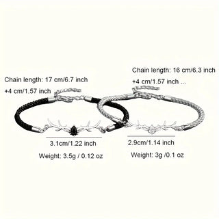 Bracelet Cœur en Bois de Cerf avec Zircon