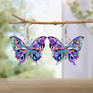 Boucles d'oreilles Papillon Colorées pour Femmes