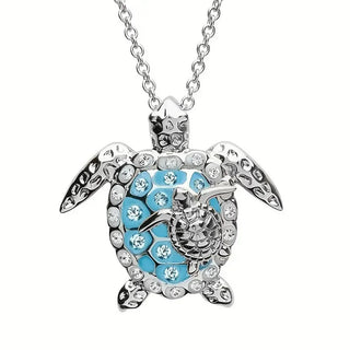 Pendentif Tortue de Mer - Argent Vintage