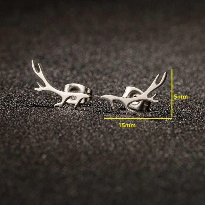 Boucles d'oreilles en bois de cerf