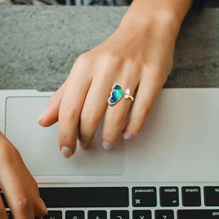 Bague Rêves de Papillon Bleu