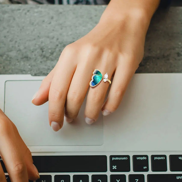 Bague Rêves de Papillon Bleu